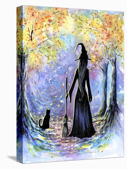 Witch and Black Cat-Michelle Faber-Premier Image Canvas