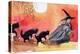 Witch and Black Cats Halloween-sylvia pimental-Stretched Canvas