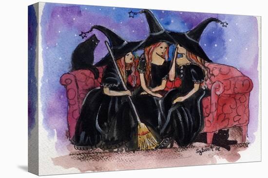 Witch Friends Halloween-sylvia pimental-Stretched Canvas