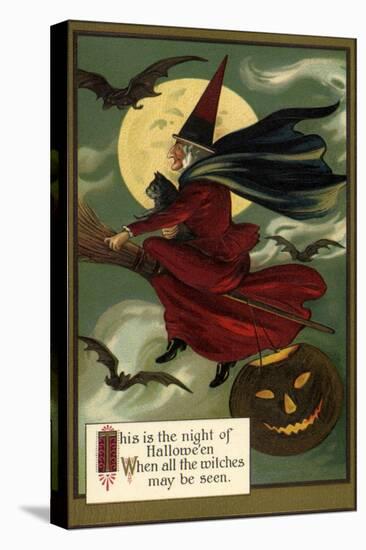 Witch on Her Broom, 1910-null-Premier Image Canvas