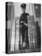 With Gold Bars in Federal Reserve Bank, Guard Wearing Protective Aluminum Overshoes-Walter Sanders-Premier Image Canvas