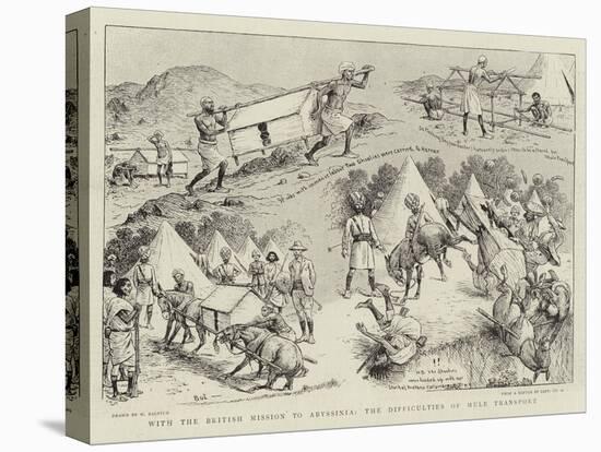 With the British Mission to Abyssinia, the Difficulties of Mule Transport-William Ralston-Premier Image Canvas