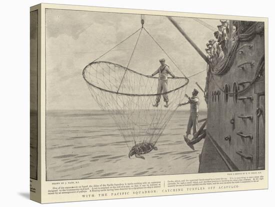 With the Pacific Squadron, Catching Turtles Off Acapulco-Joseph Nash-Premier Image Canvas