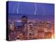 With the San Francisco Skyline in the Foreground, Lightning Strikes Over the Hills of Oakland, Ca-null-Premier Image Canvas