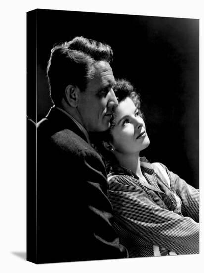 Without Love, Spencer Tracy, Katharine Hepburn, 1945-null-Stretched Canvas