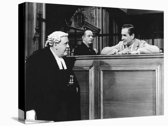 Witness For The Prosecution, Charles Laughton, Tyrone Power, 1957-null-Stretched Canvas