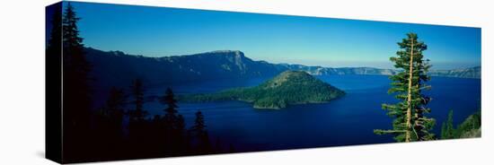 Wizard Island in Crater Lake, Oregon-null-Stretched Canvas