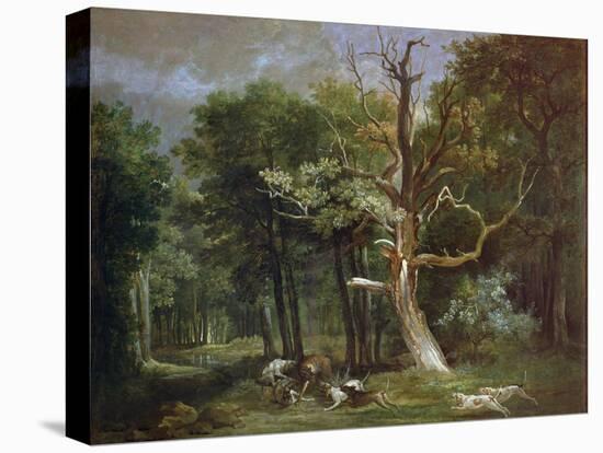 Wolf Hunt in the Forest of Saint-Germain, 1748-Jean-Baptiste Oudry-Premier Image Canvas