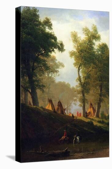 Wolf River, Kansas-Albert Bierstadt-Stretched Canvas