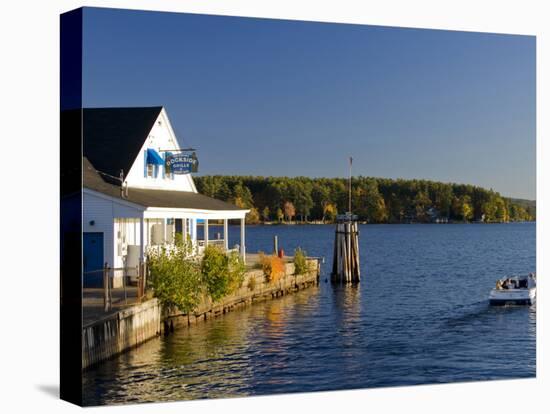 Wolfeboro Dockside Grille on Lake Winnipesauke, Wolfeboro, New Hampshire, USA-Jerry & Marcy Monkman-Premier Image Canvas