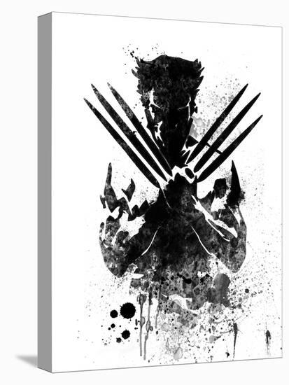 Wolverine Watercolor-Jack Hunter-Stretched Canvas