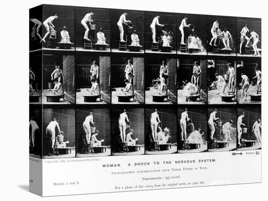 Woman. a Shock to the Nervous System, 1887, Illustration from 'The Human Figure in Motion' by…-Eadweard Muybridge-Premier Image Canvas