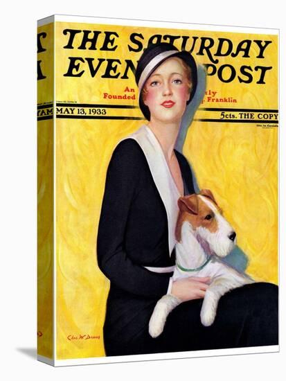 "Woman and Airedale," Saturday Evening Post Cover, May 13, 1933-Charles W. Dennis-Premier Image Canvas