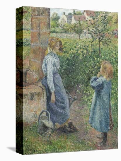 Woman and Child at the Well, 1882-Camille Pissarro-Premier Image Canvas