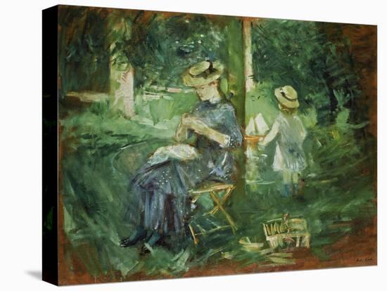 Woman and Child in a Garden, 1884-Berthe Morisot-Premier Image Canvas