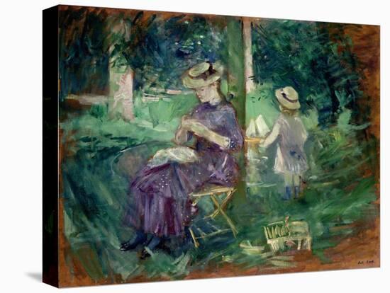 Woman and Child in a Garden, C.1883-84-Berthe Morisot-Premier Image Canvas