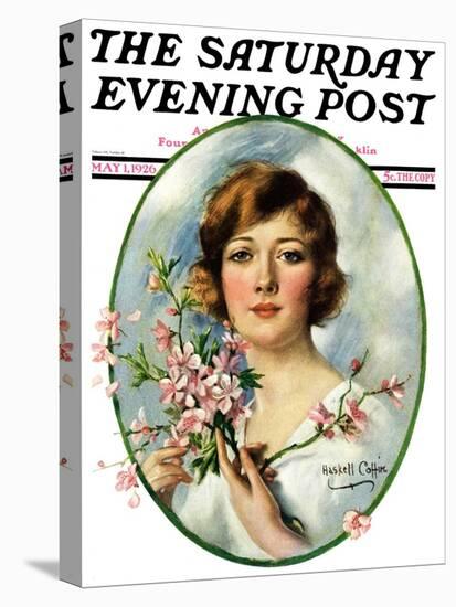 "Woman and Dogwood," Saturday Evening Post Cover, May 1, 1926-William Haskell Coffin-Premier Image Canvas