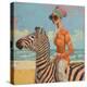 Woman and Zebra-Mowzu-Premier Image Canvas