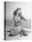 Woman Applying Suntan Lotion at the Beach-Peter Stackpole-Premier Image Canvas