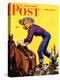 "Woman at Dude Rance," Saturday Evening Post Cover, June 20, 1942-Fred Ludekens-Premier Image Canvas