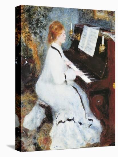 Woman at the Piano, 1875/76-Pierre-Auguste Renoir-Stretched Canvas