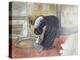 Woman at the Tub (From the Elles Suite) - Femme Au Bain - Peinture De Henri De Toulouse Lautrec (To-Henri de Toulouse-Lautrec-Premier Image Canvas