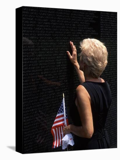 Woman at Vietnam Memorial, Washington D.C., USA-Bill Bachmann-Premier Image Canvas