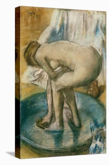 Woman Bathing in a Shallow Tub, 1885-Edgar Degas-Premier Image Canvas