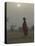 Woman Carrying Water Jar in Sand Storm, Thar Desert, Rajasthan, India-Keren Su-Premier Image Canvas