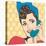 Woman Chatting on the Phone, Pop Art Illustration-Eva Andreea-Stretched Canvas