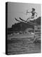 Woman Competing in the National Water Skiing Championship Tournament-null-Premier Image Canvas