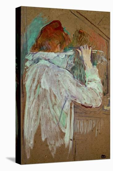 Woman Curling Her Hair-Henri de Toulouse-Lautrec-Premier Image Canvas