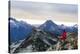 Woman Drinks Her Morning Coffee On A Mountain Top In North Cascades National Park, Washington-Hannah Dewey-Premier Image Canvas