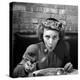Woman Eating Spaghetti in Restaurant. No.5 of Sequence of 6-Alfred Eisenstaedt-Premier Image Canvas