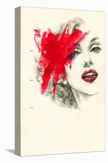 Woman Face PaintedIllustration-null-Stretched Canvas
