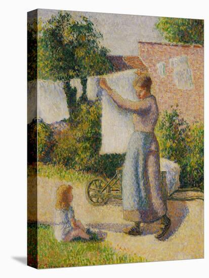 Woman Hanging Her Laundry, 1887-Camille Pissarro-Premier Image Canvas