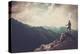 Woman Hiker on a Top of a Mountain-NejroN Photo-Premier Image Canvas