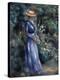 Woman in a Blue Dress Standing in the Garden at Saint-Cloud, 1899-Pierre-Auguste Renoir-Premier Image Canvas