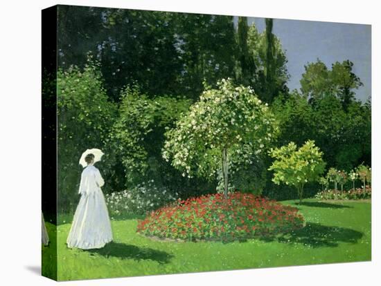 Woman in a Garden, 1867-Claude Monet-Premier Image Canvas