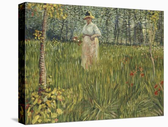 Woman in a Garden, 1887-Vincent van Gogh-Premier Image Canvas