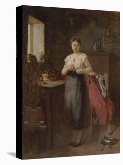 Woman in an Interior (Oil on Panel)-Eugene Carriere-Premier Image Canvas