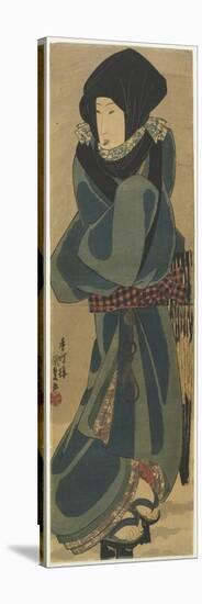 Woman in Cloak and Hood, C. 1830-1844-Utagawa Kunisada-Premier Image Canvas