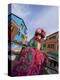 Woman in Costume For the Annual Carnival Festival, Burano Island, Venice, Italy-Jim Zuckerman-Premier Image Canvas