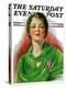 "Woman in Green," Saturday Evening Post Cover, March 23, 1929-William Haskell Coffin-Premier Image Canvas