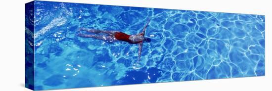 Woman in Swimming Pool-null-Premier Image Canvas