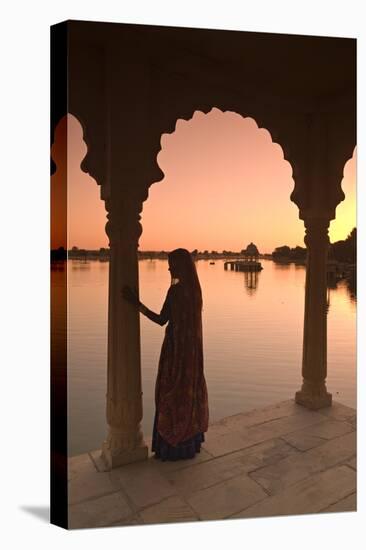 Woman in Traditional Dress, Jaisalmer, Western Rajasthan, India, Asia-Doug Pearson-Premier Image Canvas