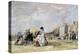 Woman in White on the Beach at Trouville, 1869-Eugène Boudin-Premier Image Canvas