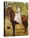 Woman in White Riding a horse-Max Slevogt-Premier Image Canvas