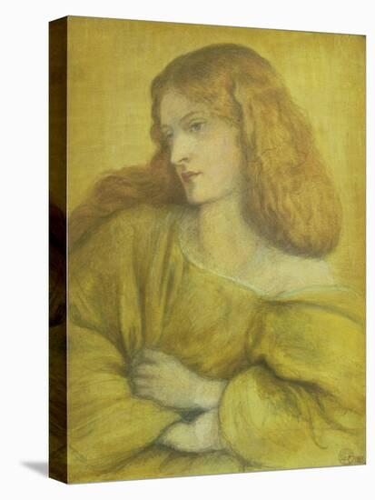 Woman in Yellow-Dante Gabriel Rossetti-Premier Image Canvas