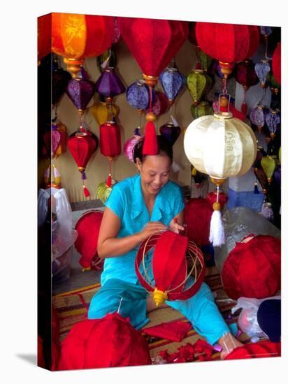 Woman Making Lanterns, Saigon, Vietnam-Keren Su-Premier Image Canvas